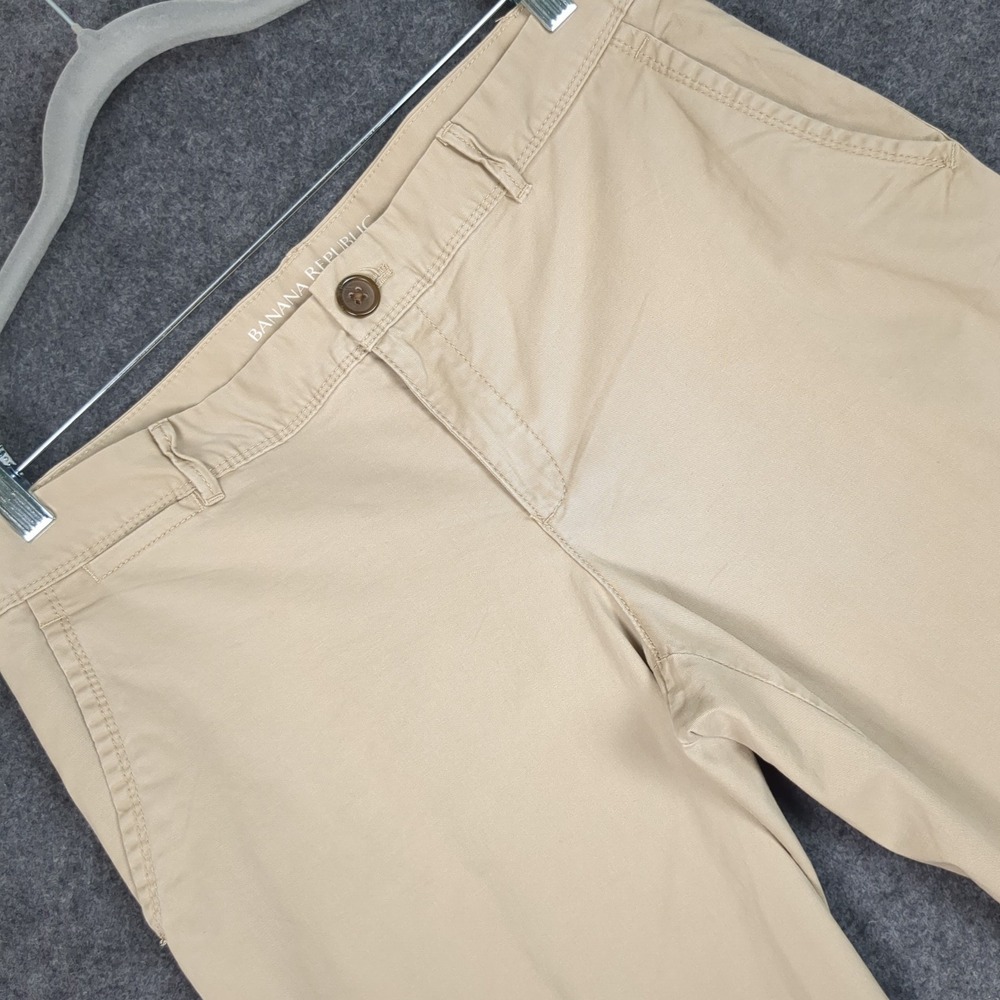Banana Republic City Chino Pants Womens 8 Tan Khaki Slim Tapered Casual Business